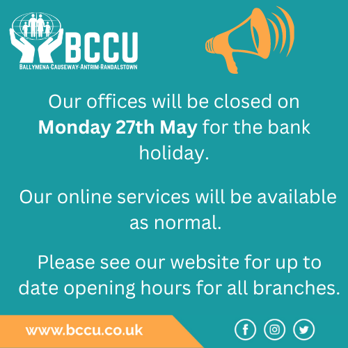 Bank Holiday Closure 27th May
